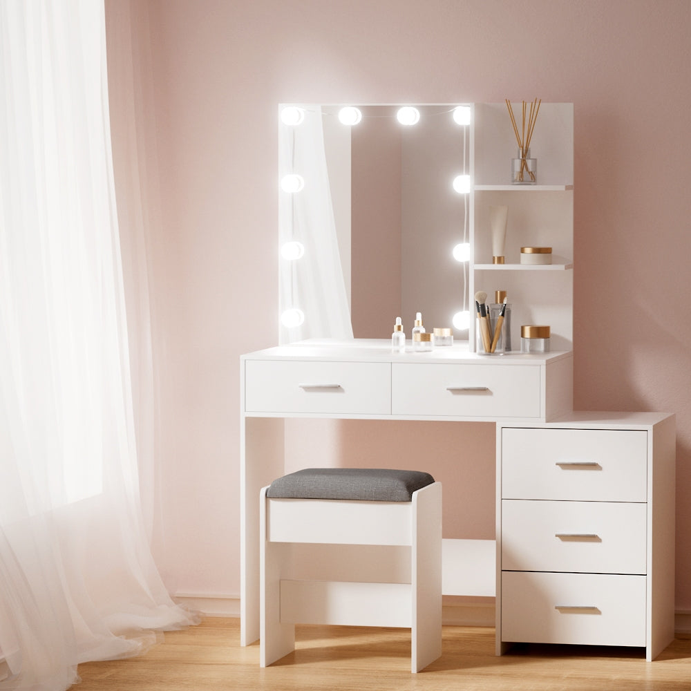DALE Dressing Table Set - White