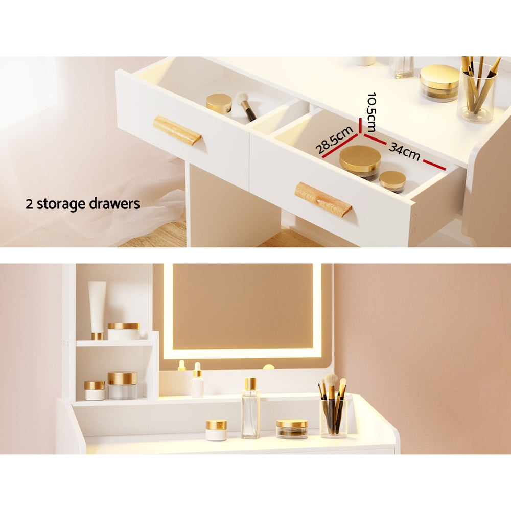DORIS Dressing Table Set - White
