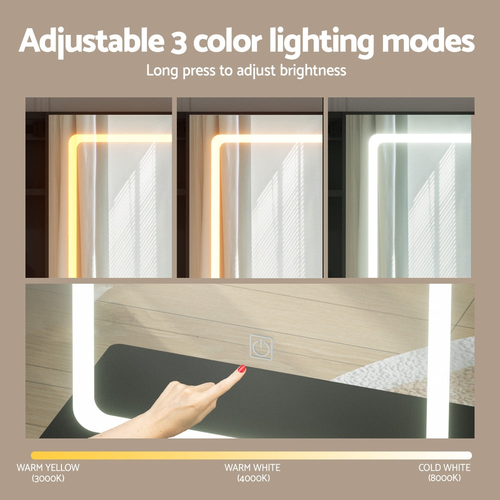 Artiss LED Dressing Table Set - Black