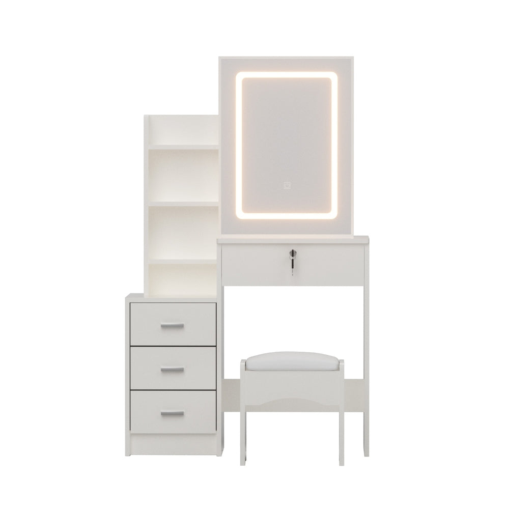 Artiss LED Dressing Table Set - White