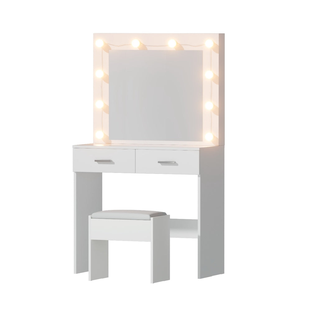 Artiss LED Dressing Table Set - White