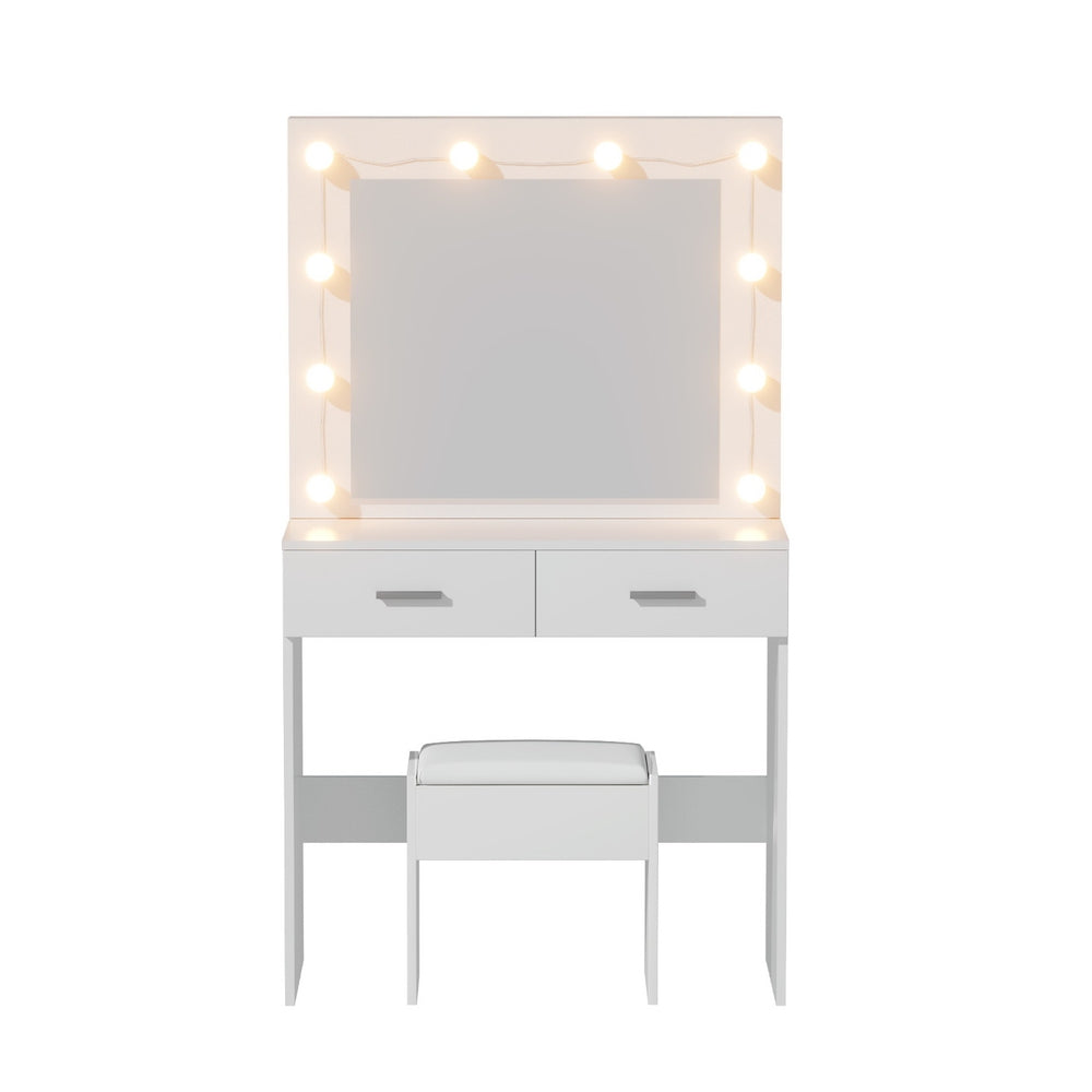 Artiss LED Dressing Table Set - White