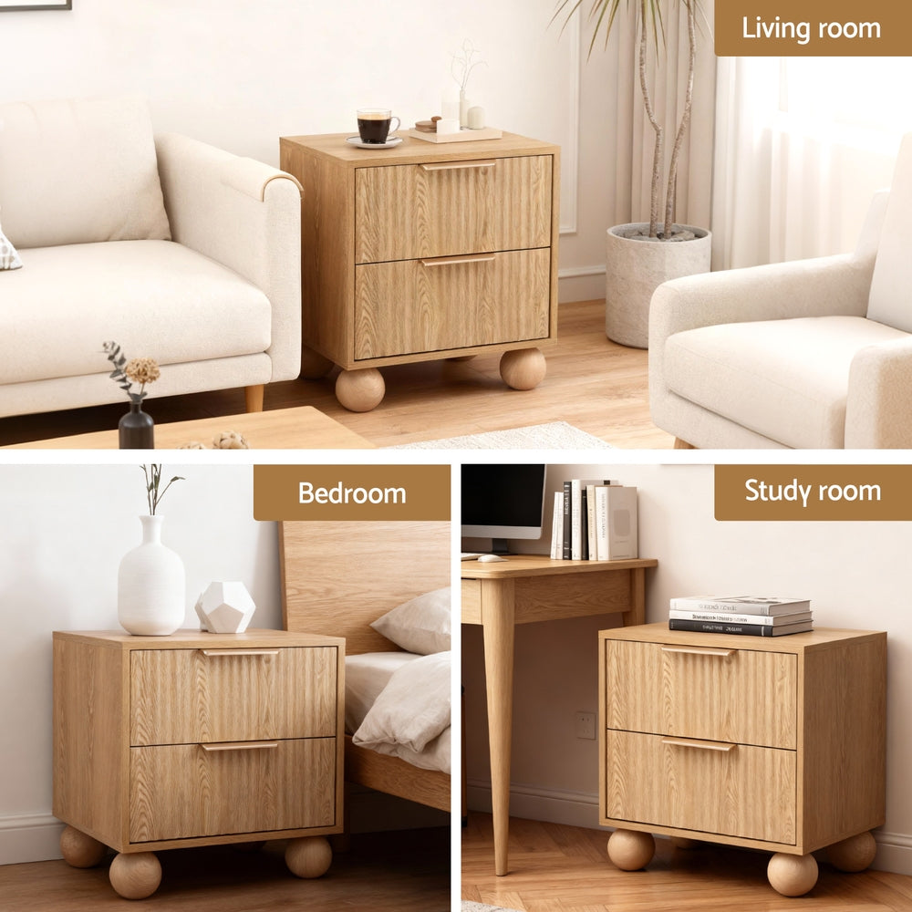 Artiss Rattan Bedside Table