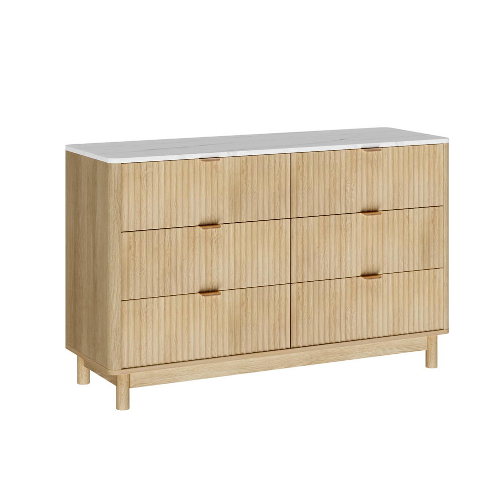 Artiss 6 Drawer Dresser/Sideboard - Pine