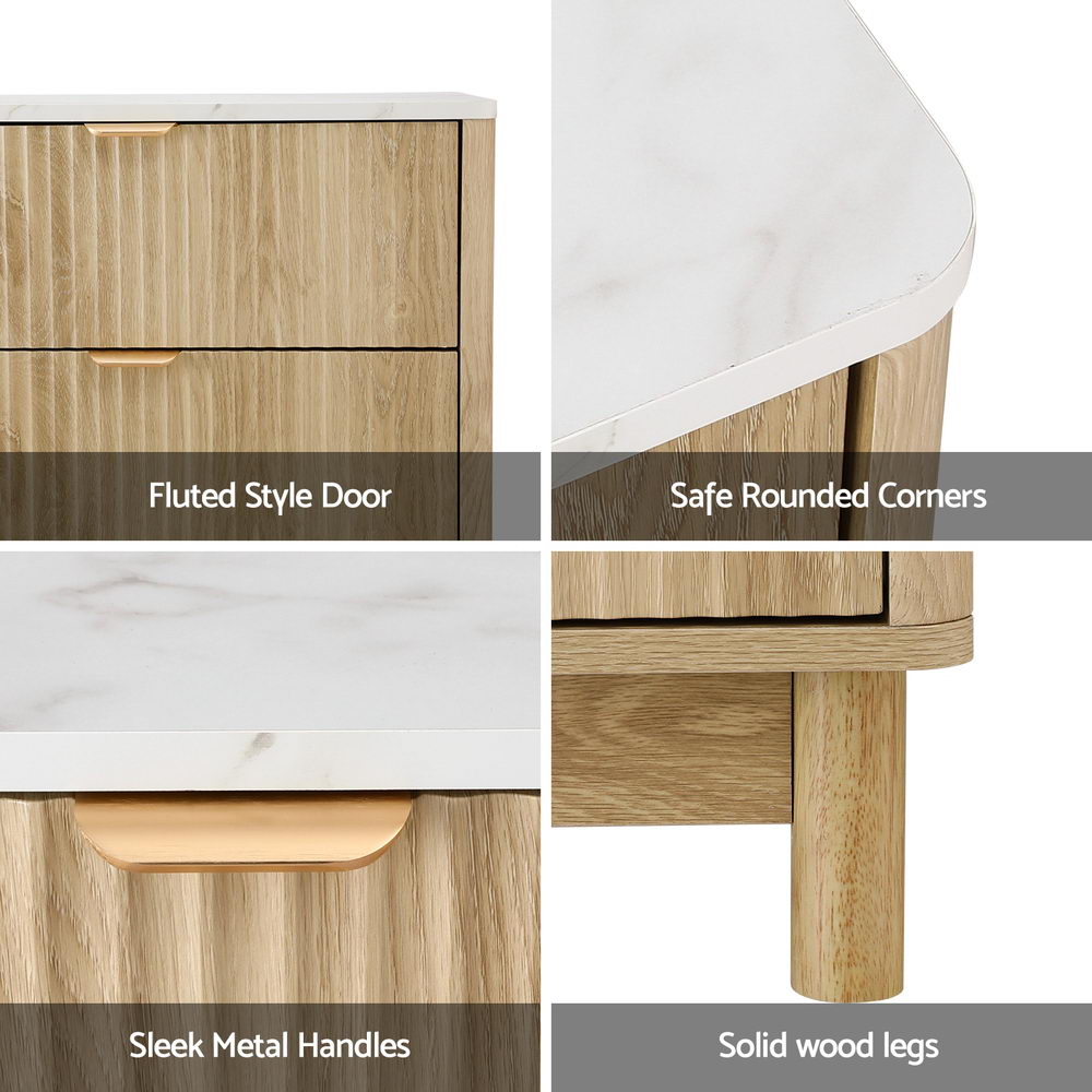 Artiss 6 Drawer Dresser/Sideboard - Pine