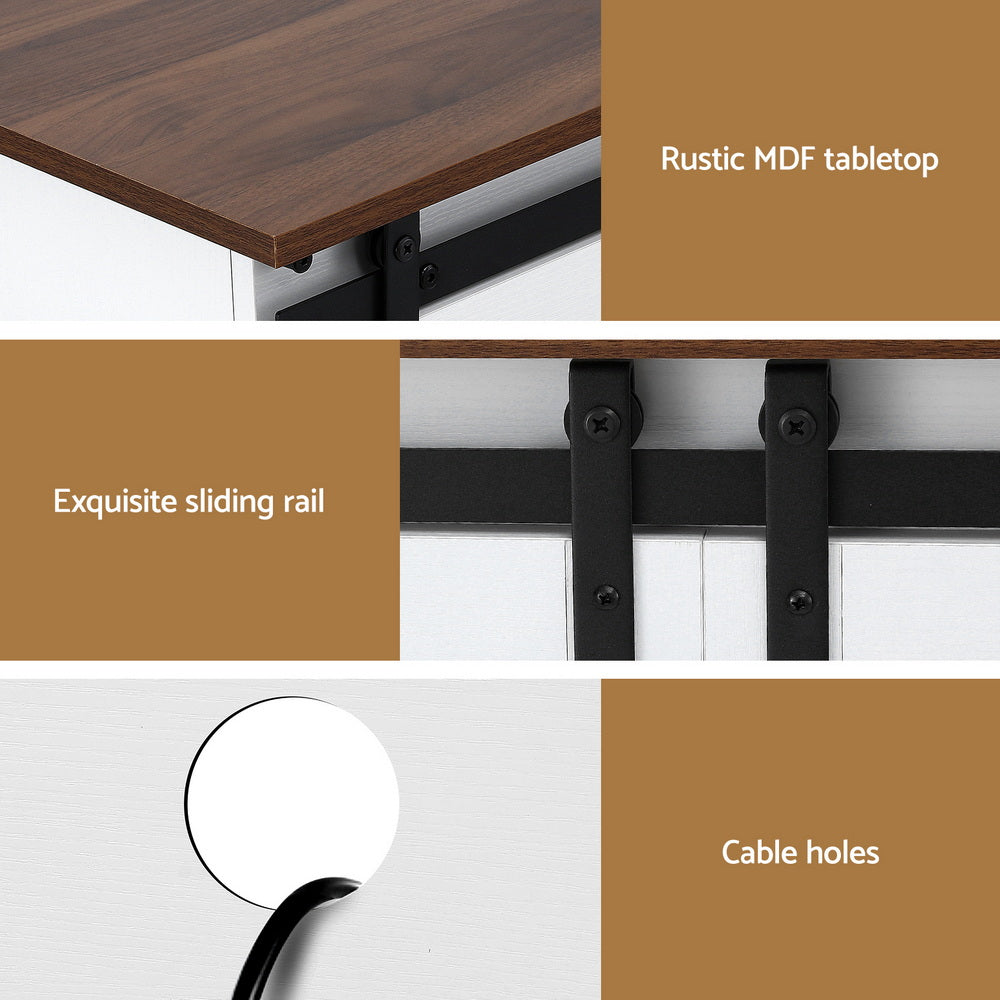 Rustic Sideboard Cabinet - White