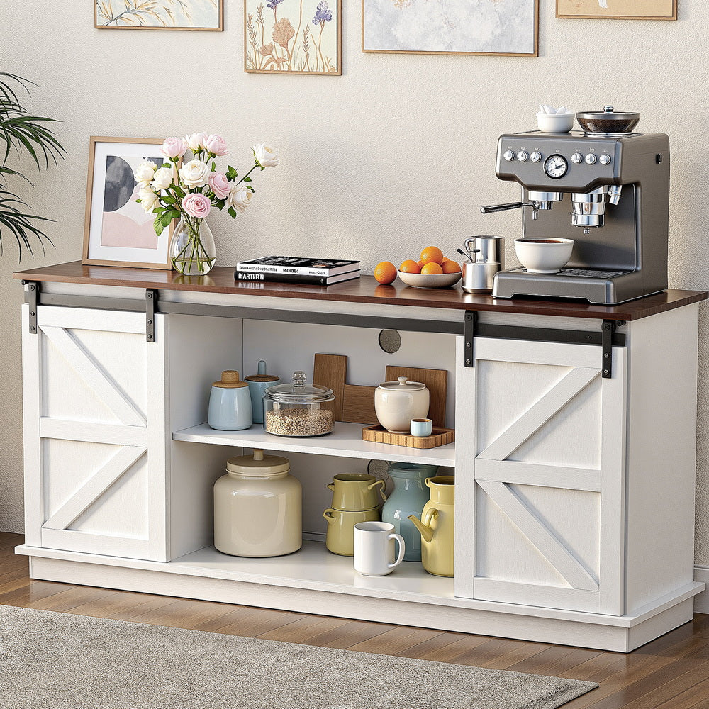 Rustic Sideboard Cabinet - White