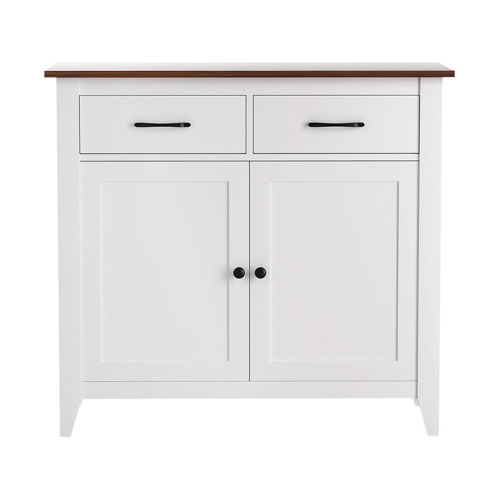 Artiss Sideboard with 2 Drawers - White