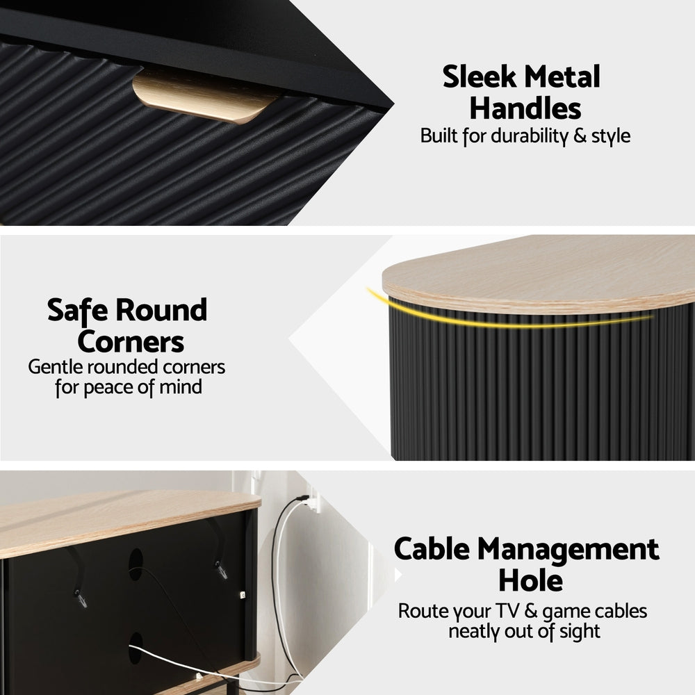 Artiss TV Entertainment Unit - Black & Pine