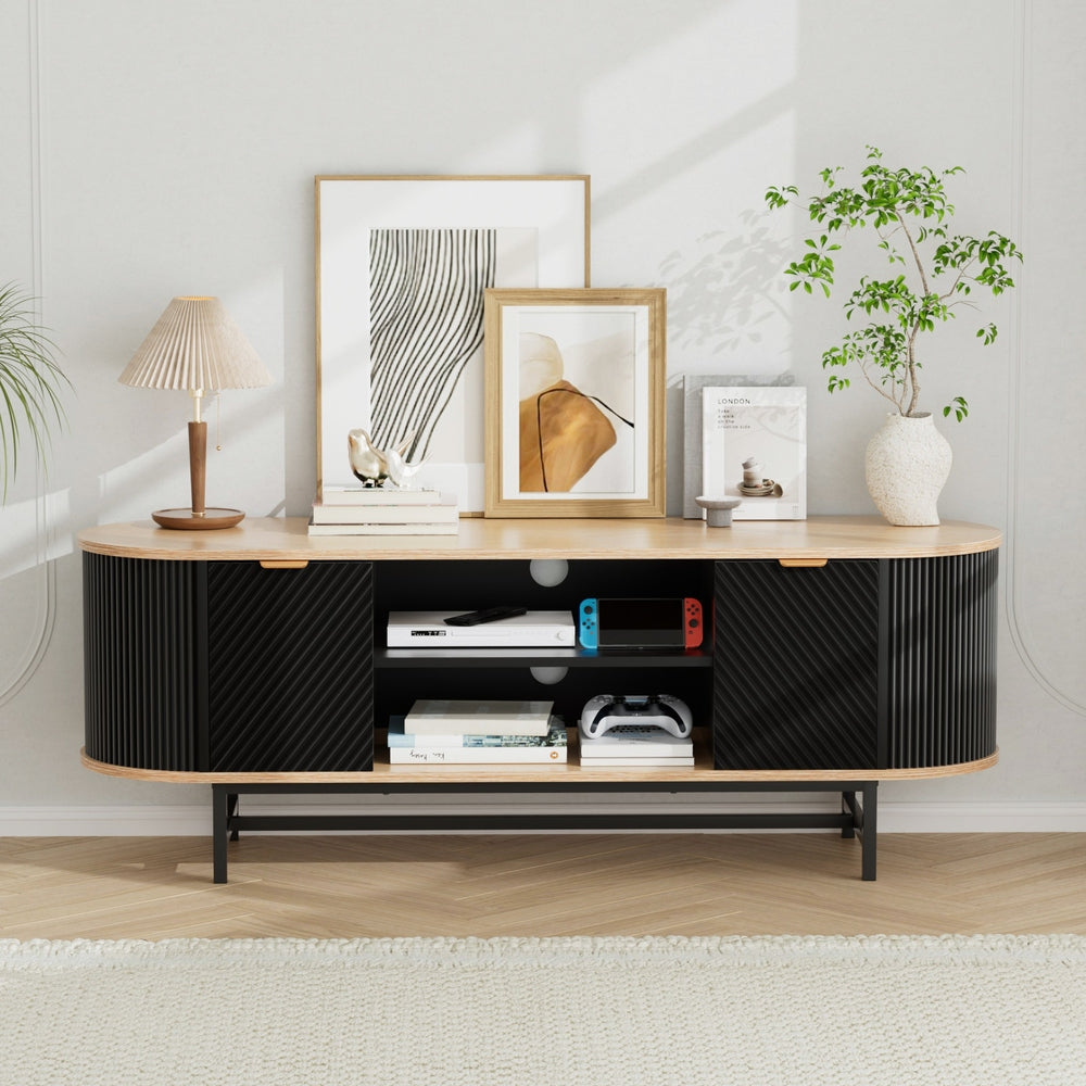 Artiss TV Entertainment Unit - Black & Pine