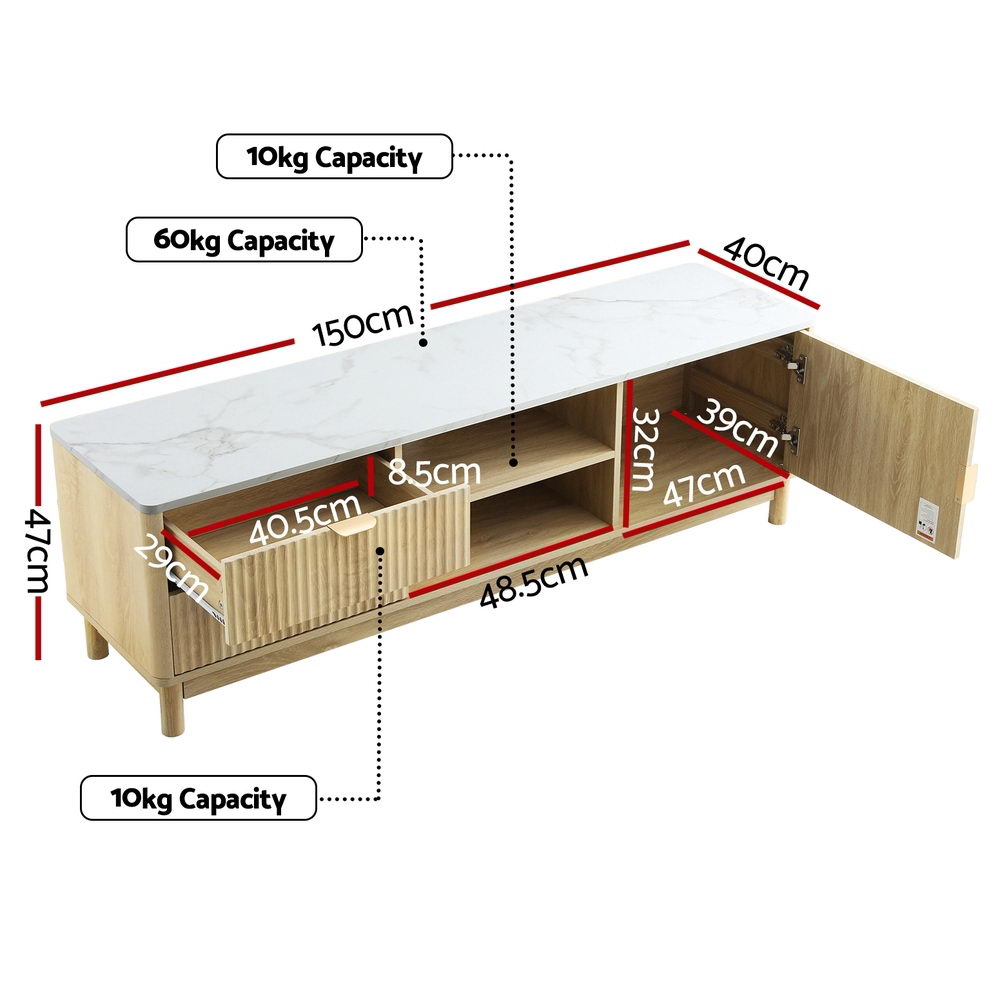 Artiss TV Unit, 150cm - Pine