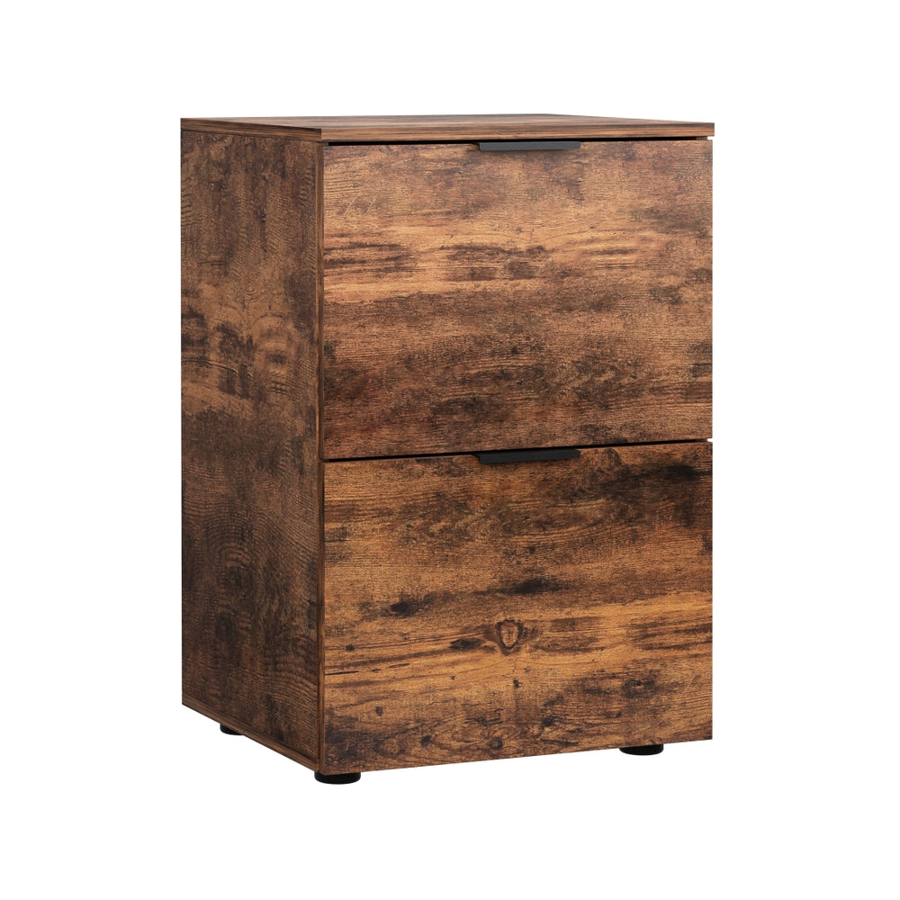 Artiss Filing Cabinet - Rustic Brown