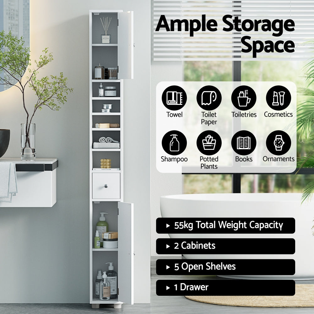 Artiss Bathroom Cabinet, 180cm - White