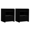 FARA Bedside Table x 2 - Black