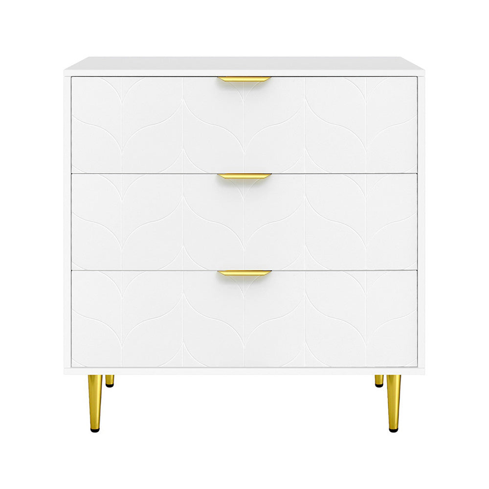 Artiss 3 Drawer Lowboy - White