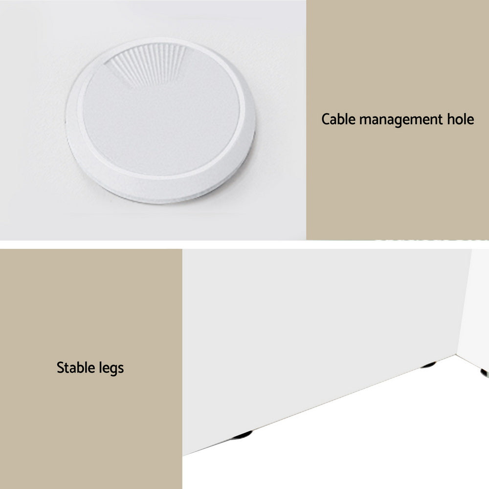 Artiss Corner Computer Desk - White