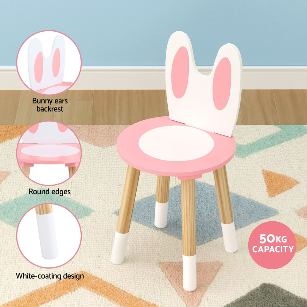 Keezi Kids Bunny Dressing Table Set - Pink