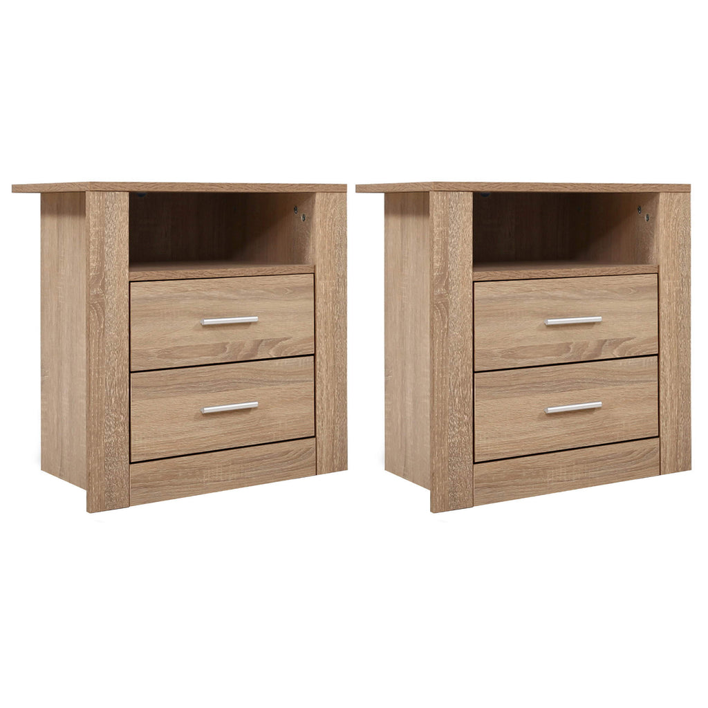 TARA Bedside Table x 2 - Oak