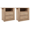 TARA Bedside Table x 2 - Oak