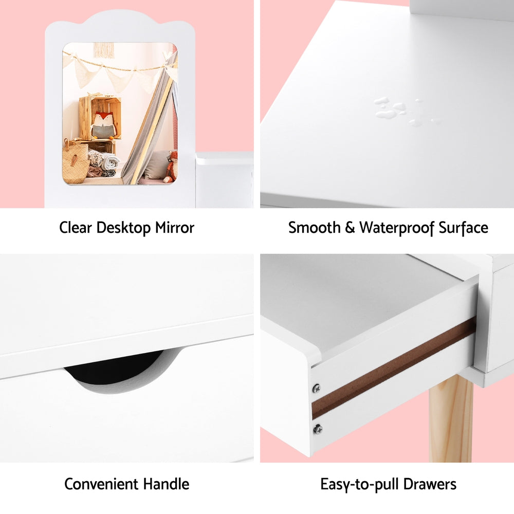 Keezi Kids Dressing Table Set with Mirror