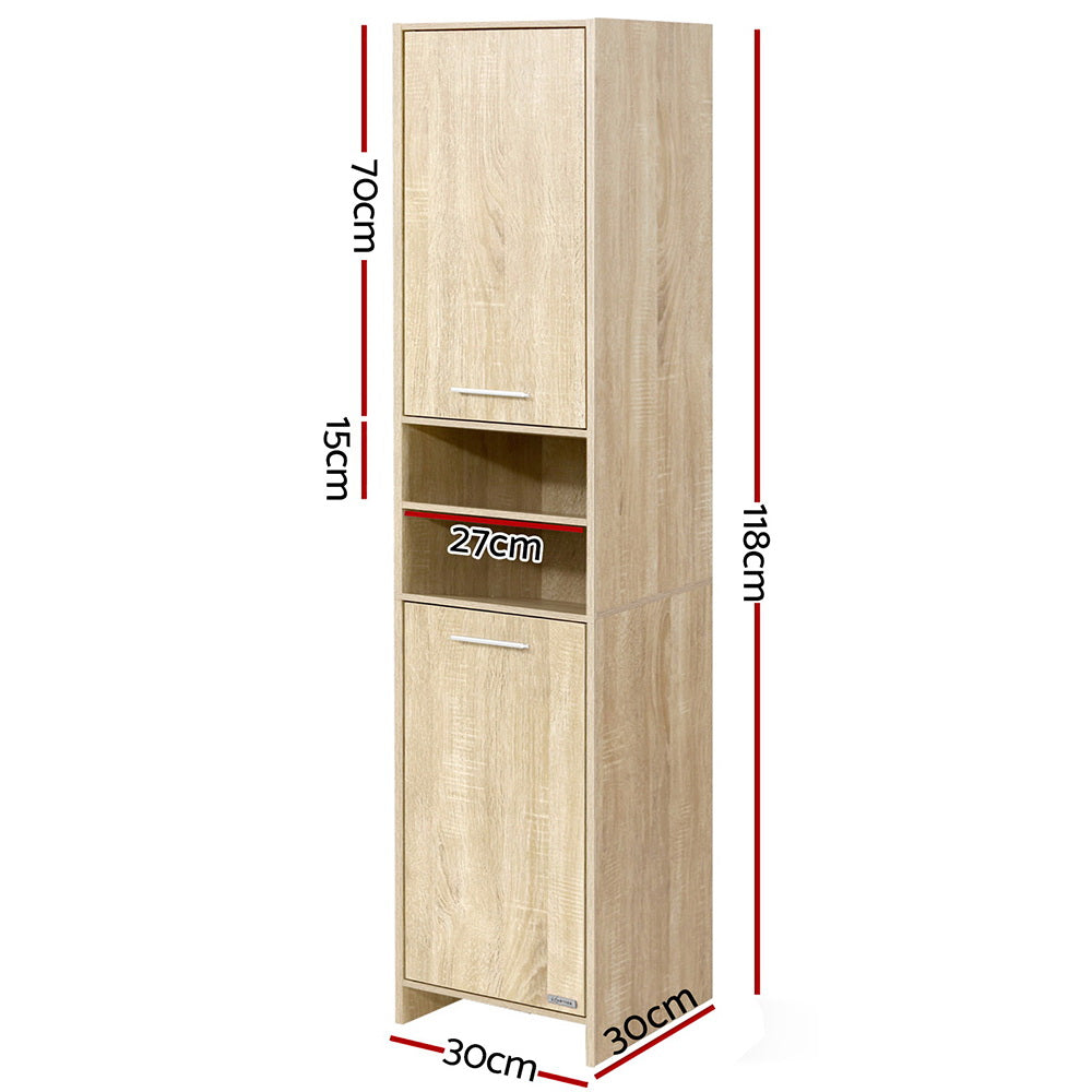 Artiss Bathroom Cabinet, 185cm - Oak
