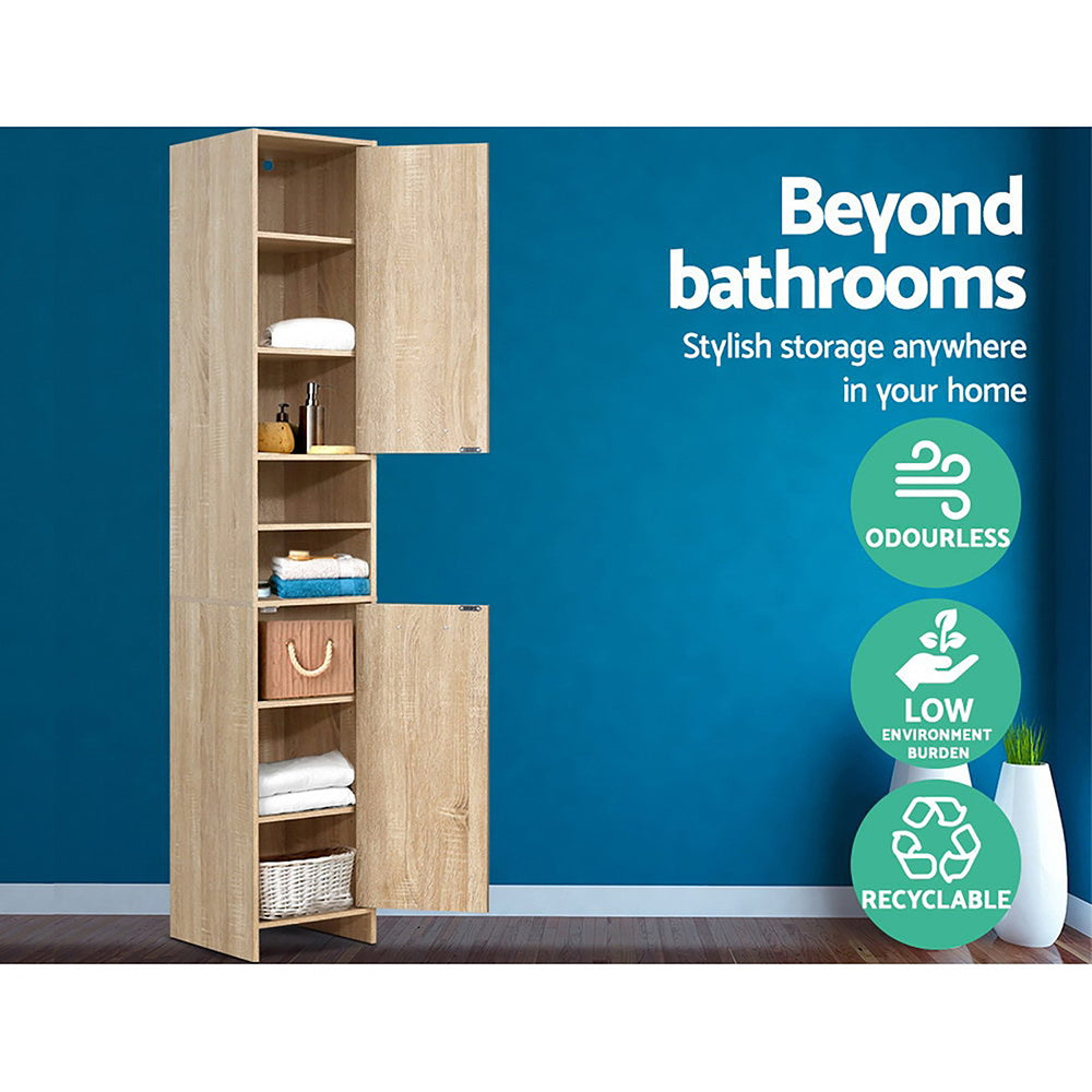 Artiss Bathroom Cabinet, 185cm - Oak
