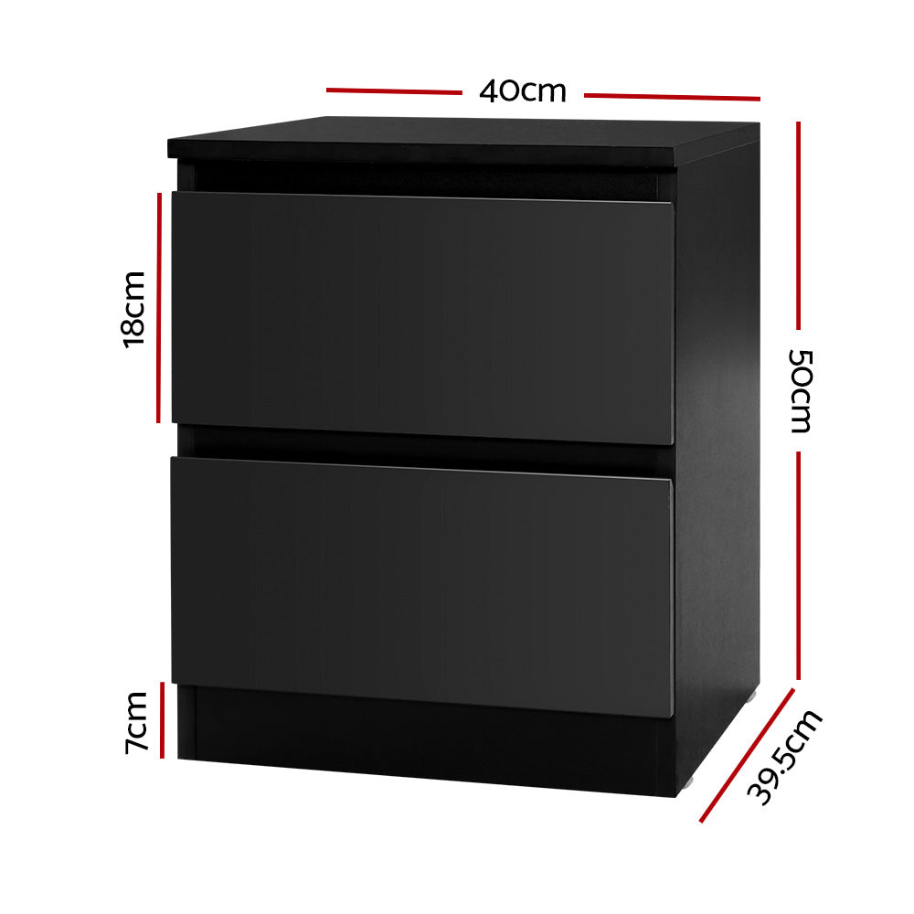 PEPE Bedside Table x 2 - Black