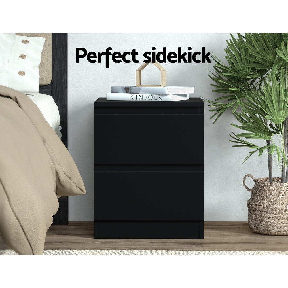 PEPE Bedside Table x 2 - Black