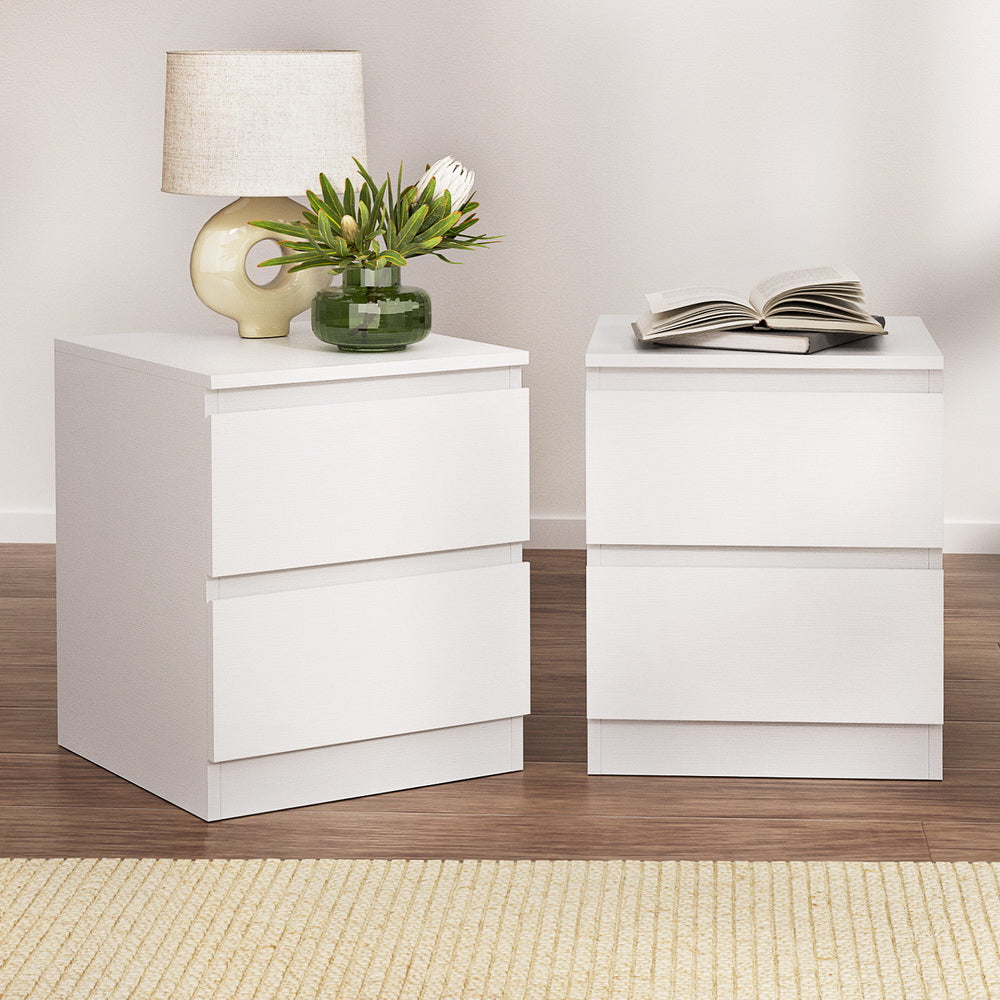 PEPE Bedside Table x 2 - White