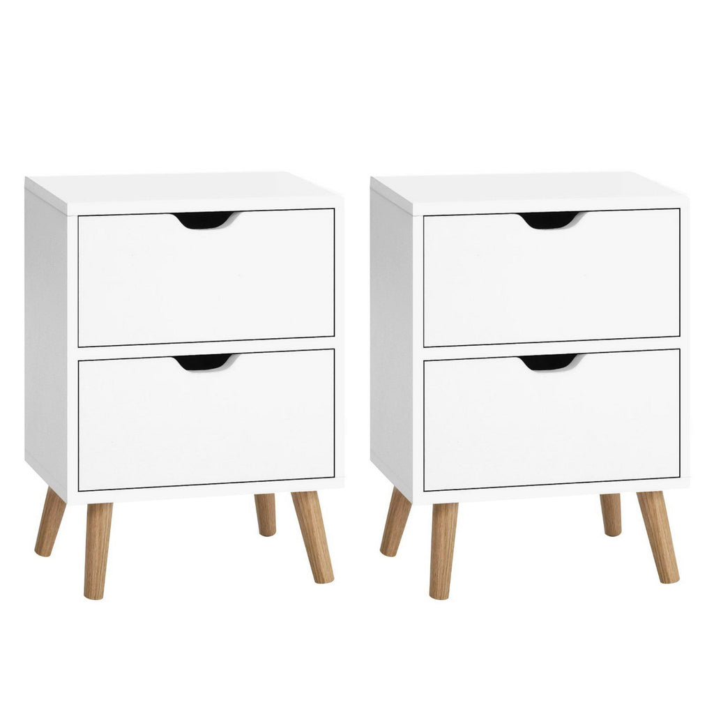 BODEN Bedside Table x 2- White