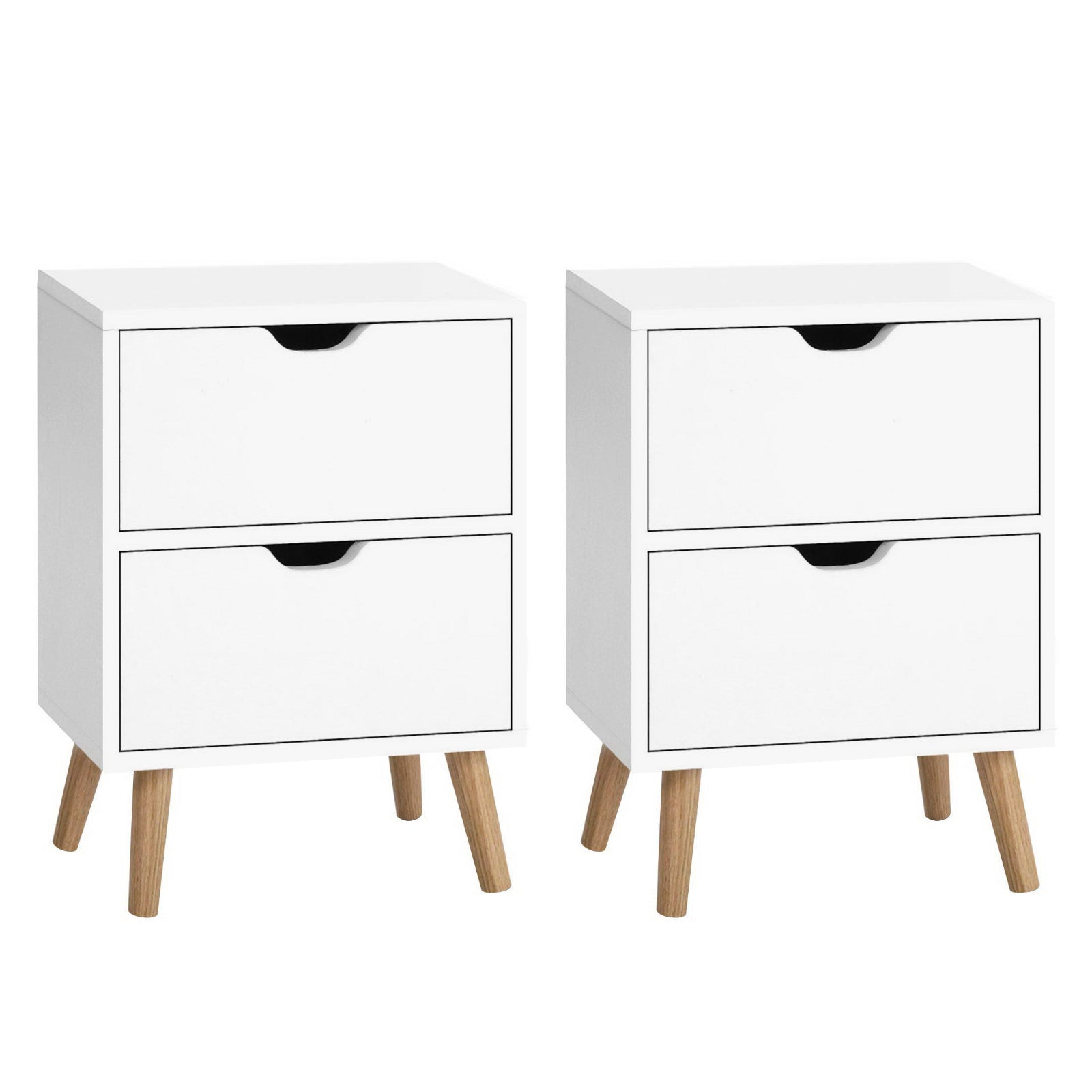 BODEN Bedside Table x 2- White