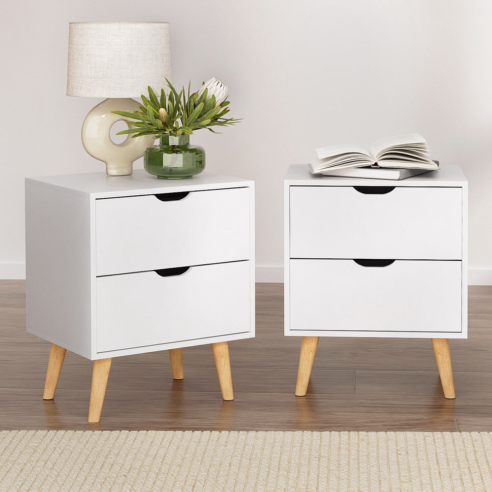 BODEN Bedside Table x 2- White