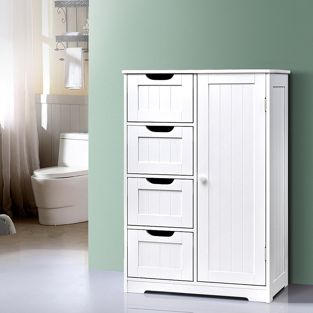 Artiss Bathroom Cabinet with Drawers - White