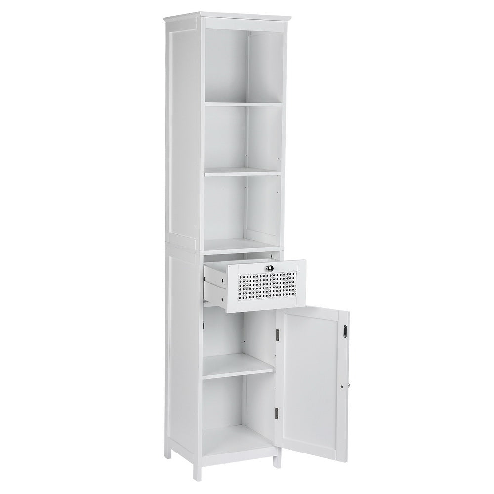 Artiss Bathroom Cabinet, 161cm - White Rattan