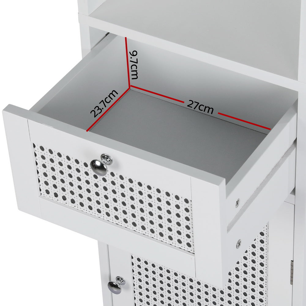 Artiss Bathroom Cabinet, 161cm - White Rattan