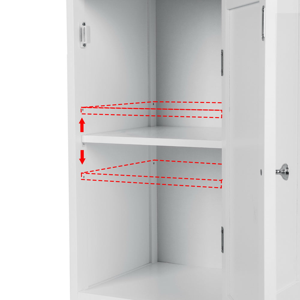 Artiss Bathroom Cabinet, 161cm - White Rattan