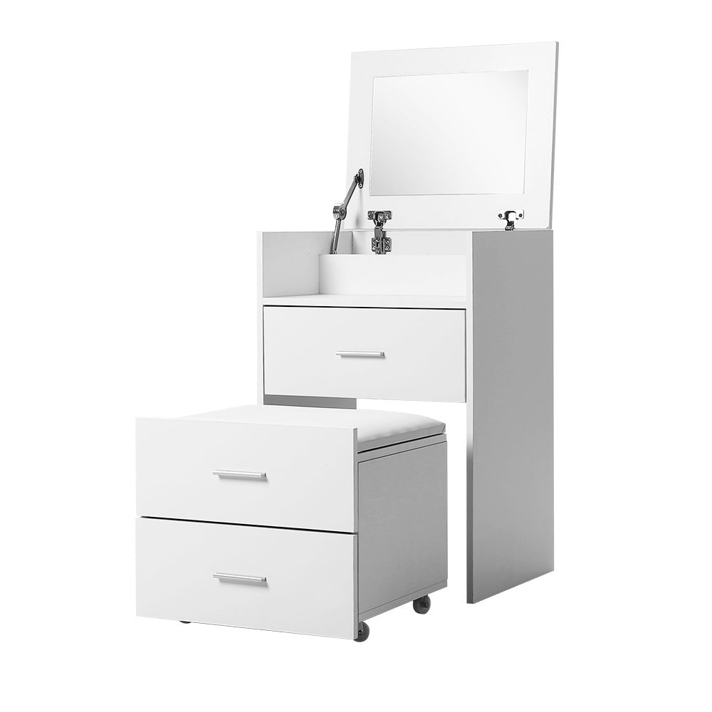 Artiss 2-in-1 Dressing Table / Bedside Table Set - White
