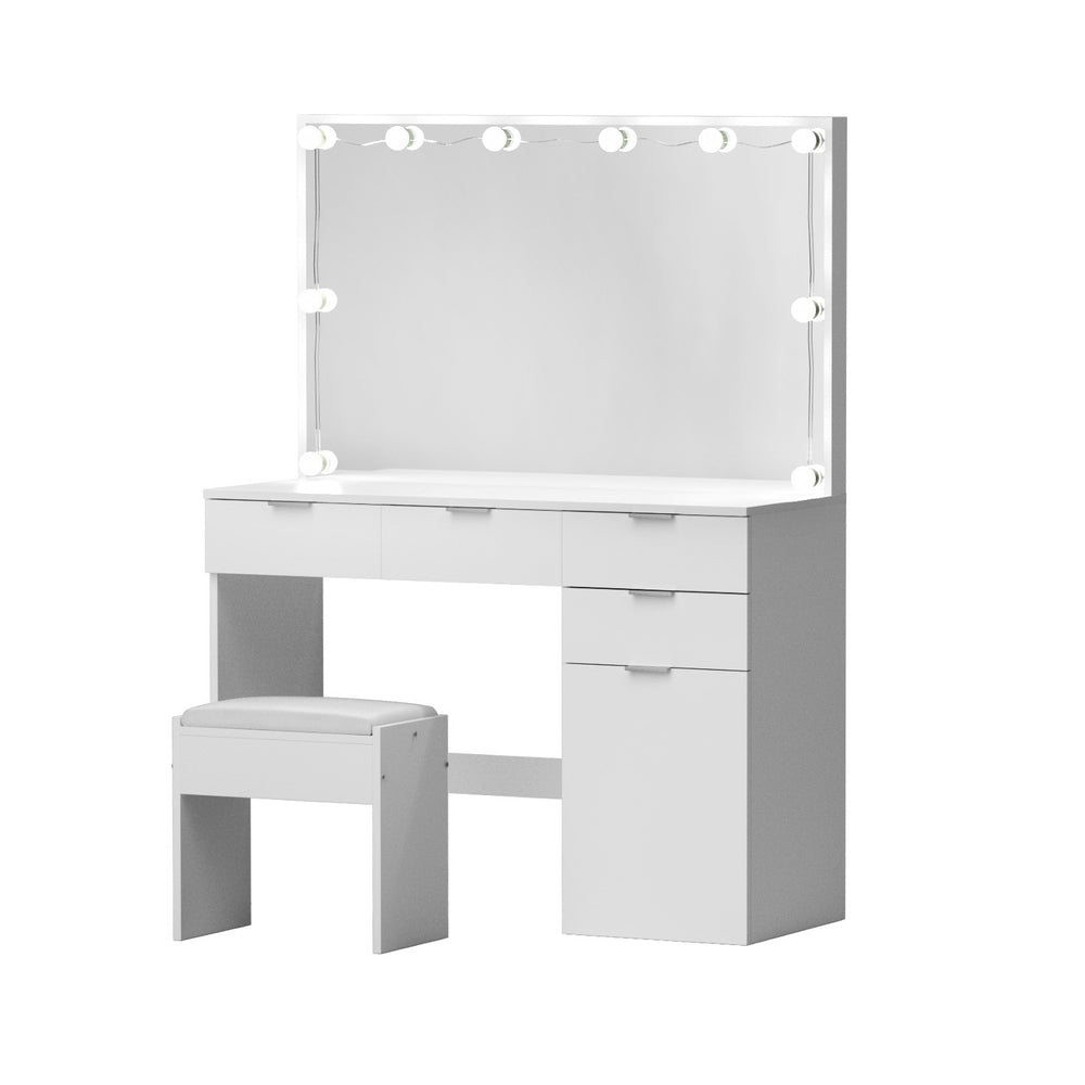 Artiss 10 LED Dressing Table Set - White