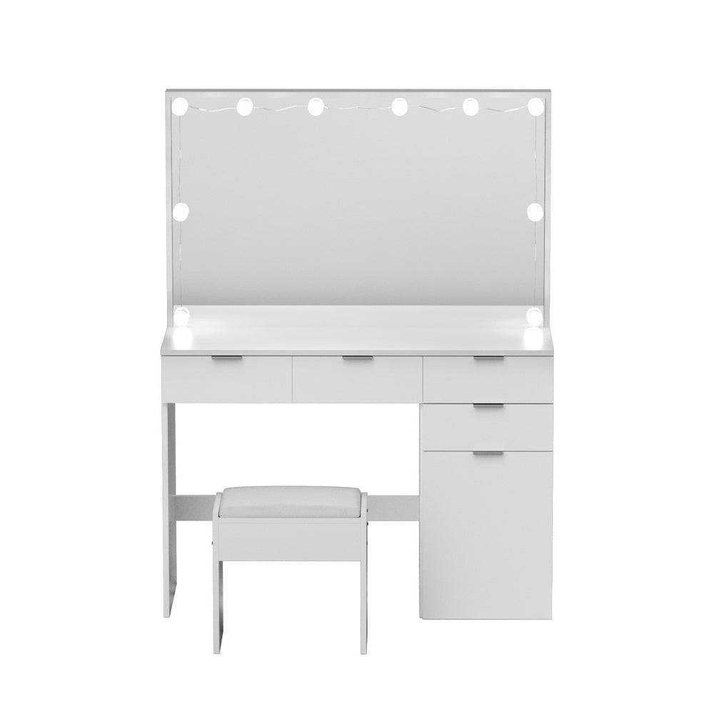 Artiss 10 LED Dressing Table Set - White