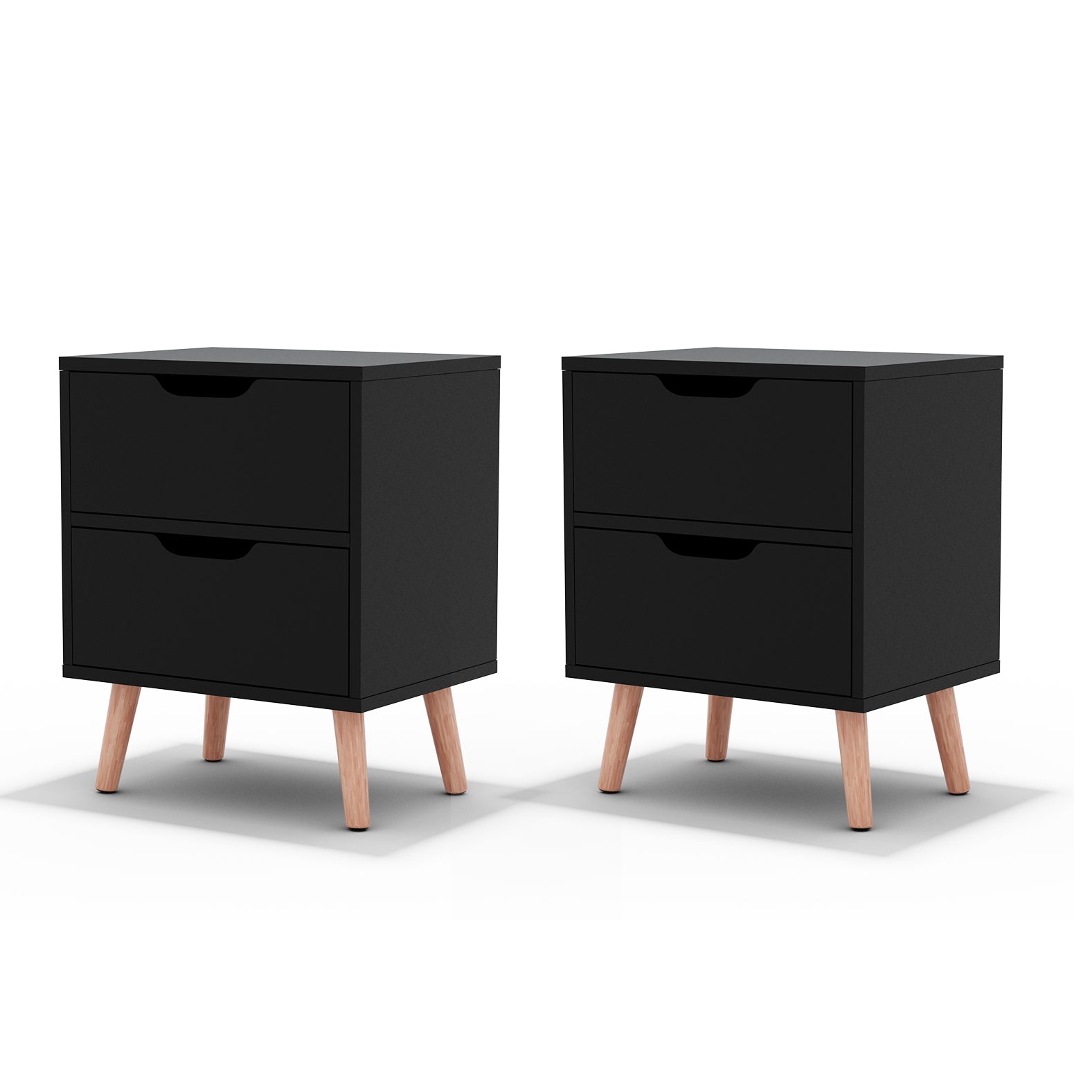BODEN Bedside Table x 2 - Black