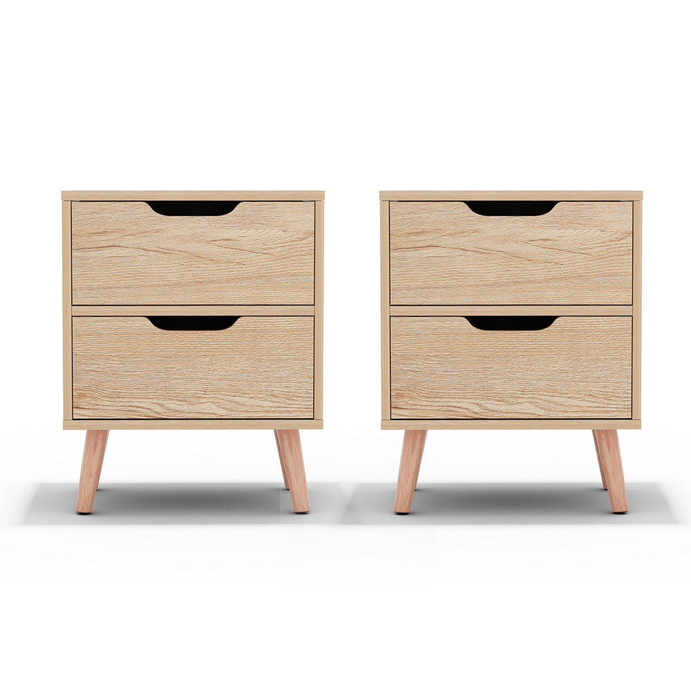 BODEN Bedside Table x 2 - Pine