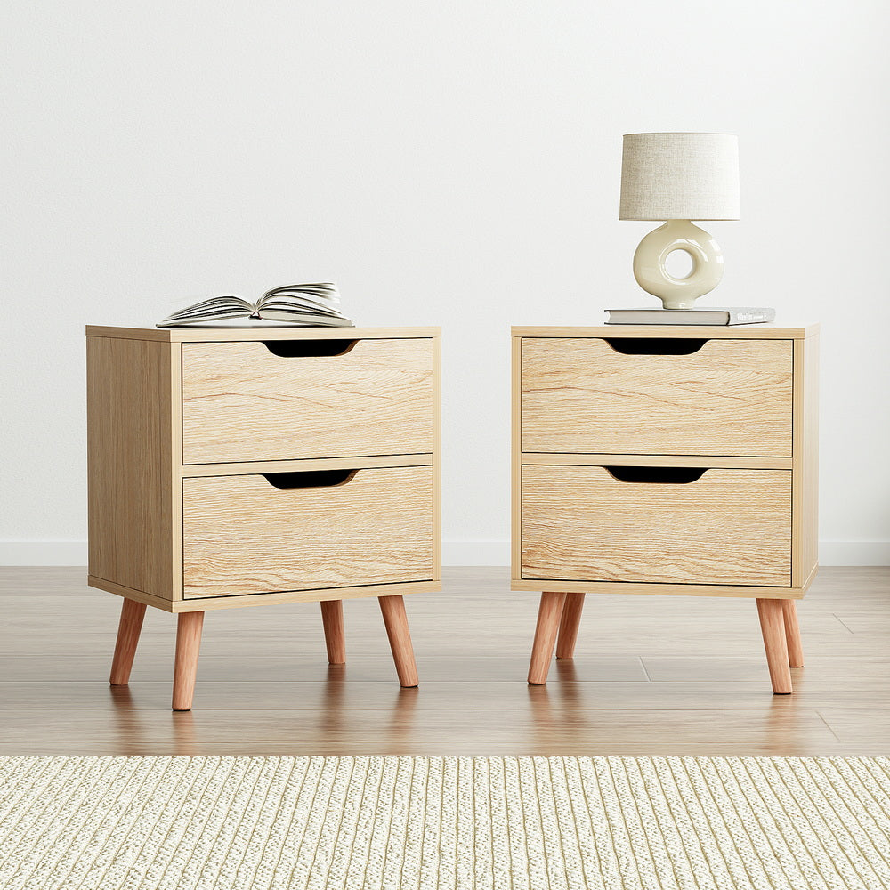 BODEN Bedside Table x 2 - Pine