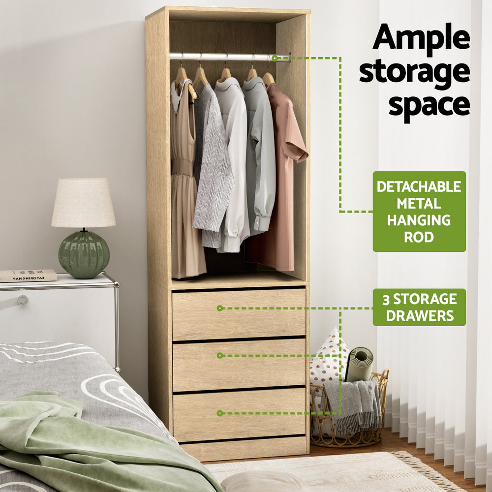 Artiss Wardrobe - Pine
