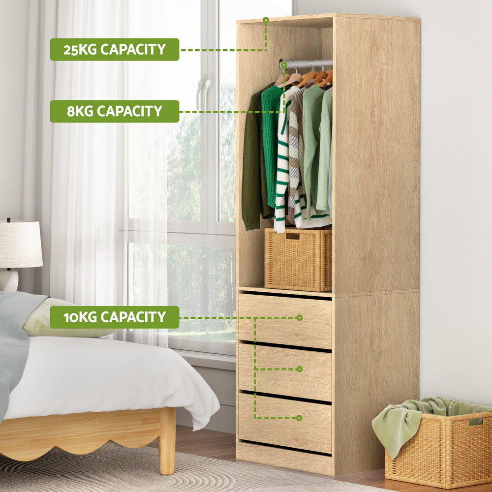 Artiss Wardrobe - Pine