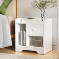 Artiss Open Shelf Bedside Table - White