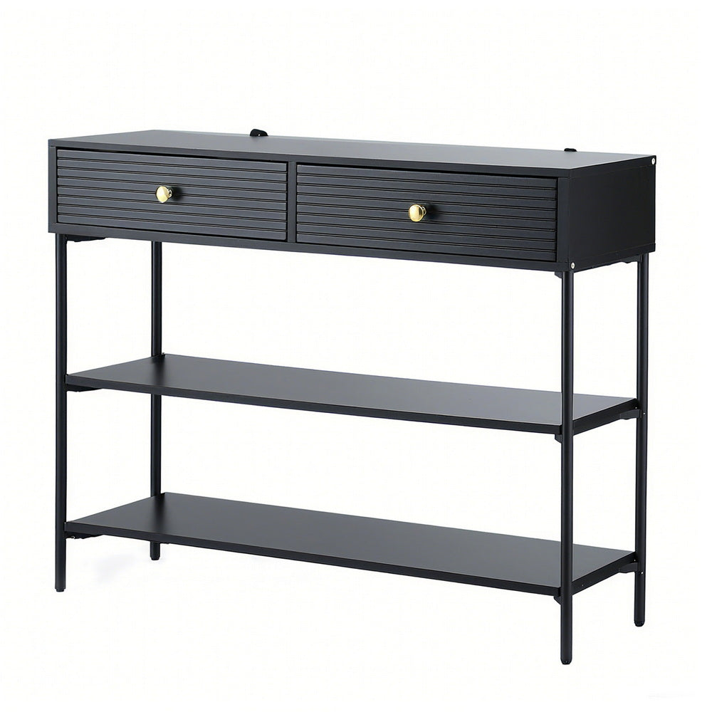 Artiss 3-Tier Console Table - Black