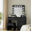 Artiss LED Dressing Table Set - Black
