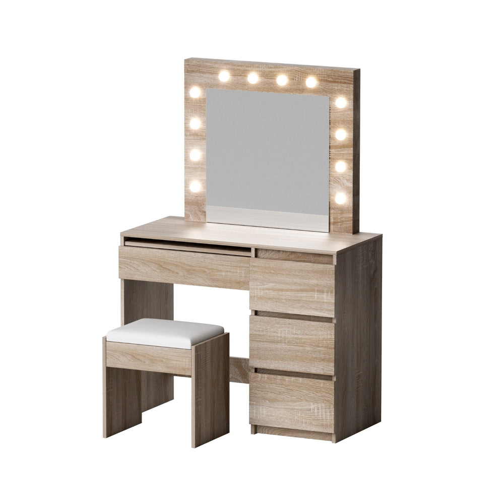 Artiss LED Dressing Table Set - Wood