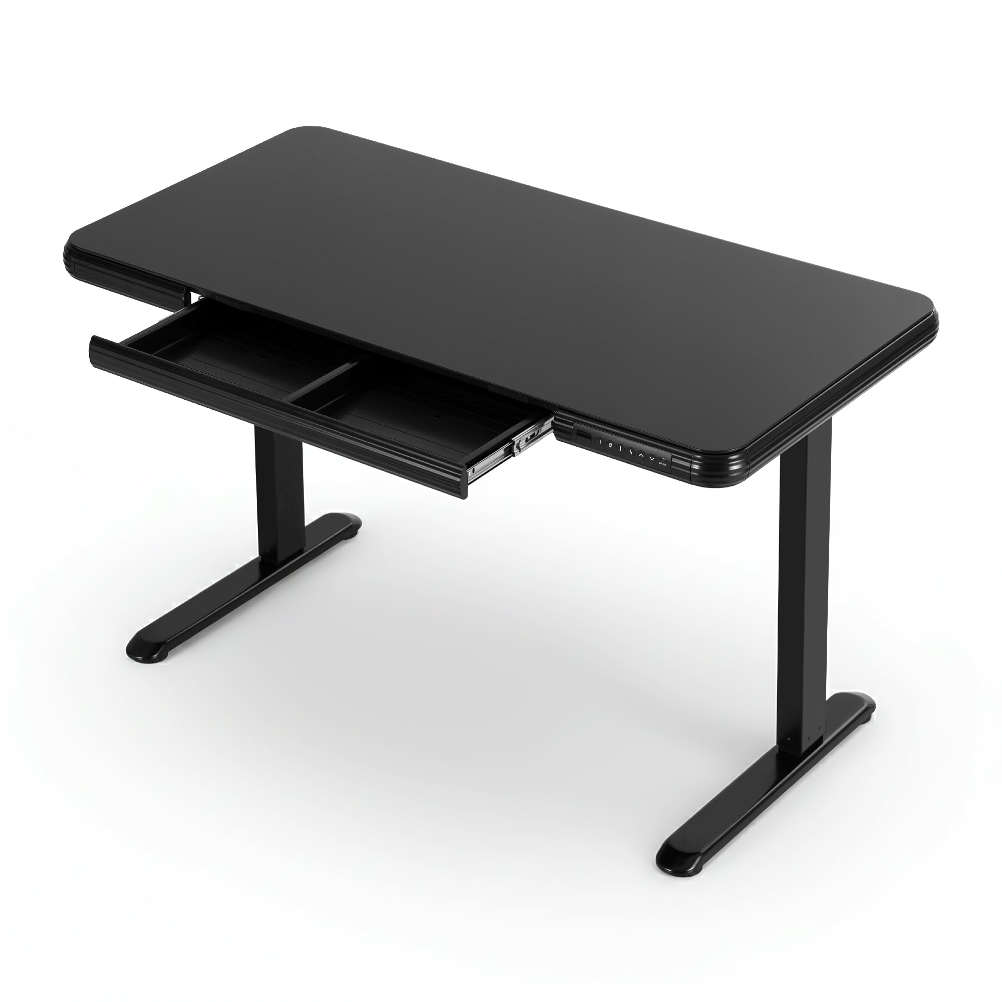 Artiss Glass Top Electric Standing Desk - Black