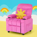 Keezi Kids Velvet Recliner - Pink